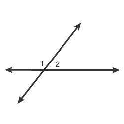 Which relationship describes angles 1 and 2?  select each correct answer. ve