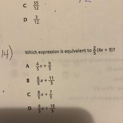 Which expression is equivalent to 2/5(4x+9)