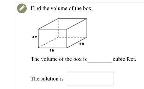 The volume of the box feet (full question above)