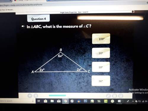 In △abc, what is the measure of c?