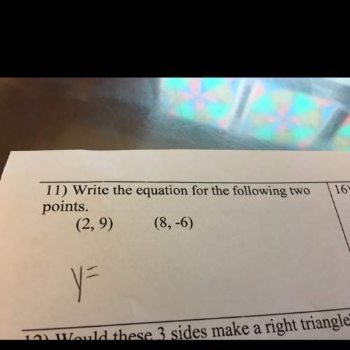 How do i write an equation with two points?