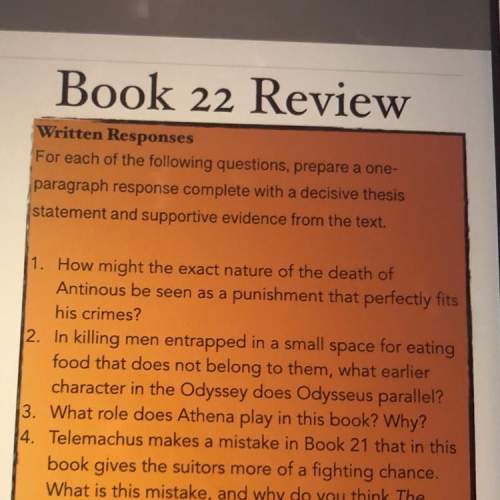 This is for the book the odyssey. i only need with #2.