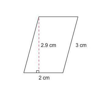 Asap) find the area of this parallelogram