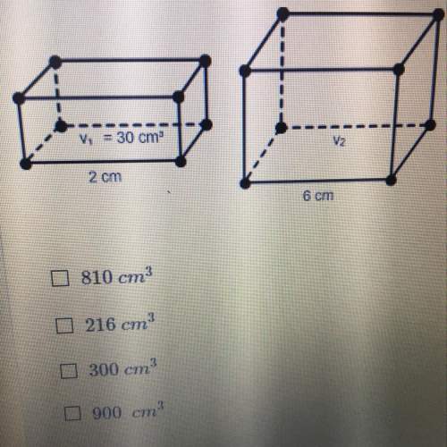 These two rectangular prisms are similar. what’s the volume of the larger prism?  810 2