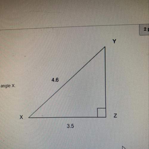 Given the following triangle, solve for angle x a. 41.77 b. 40.46 c. 40.15