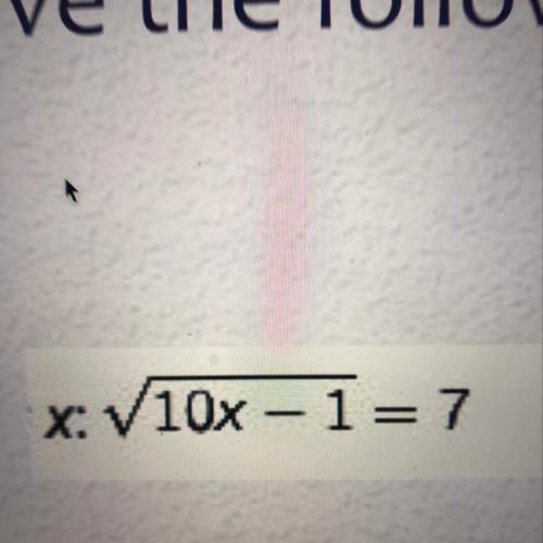 How do you solve the following for x?