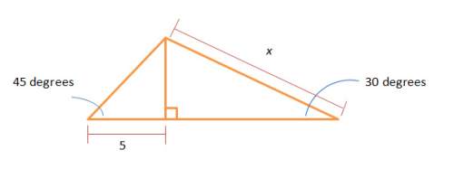 What is the length of x in the diagram below? (picture below)