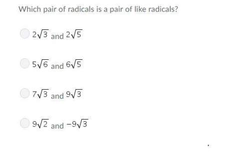 Which pair of radicals is a pair like radicals