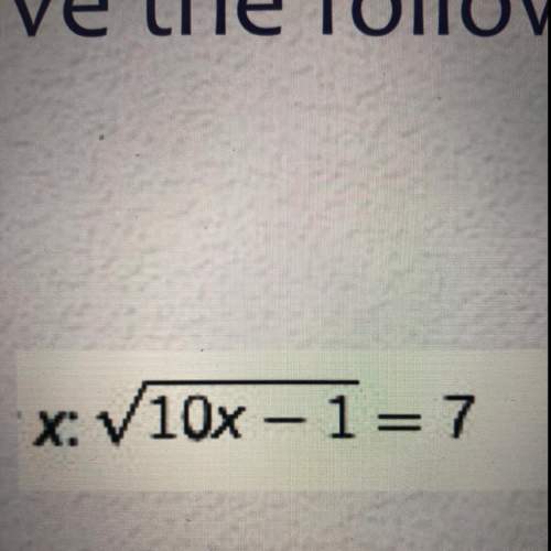 How do you solve the following for x?