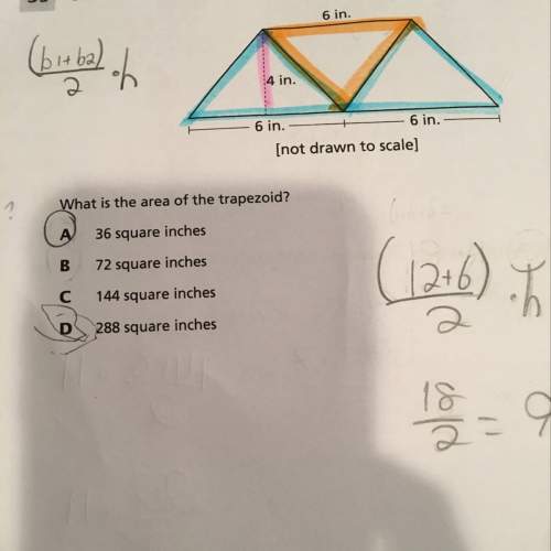 Consider the trapezoid shown below. is this answer right?