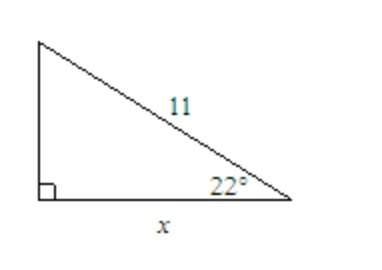 Find the value of x. round to the nearest tenth.