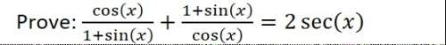Prove: cos⁡(x)/(1+sin⁡(x) )+(1+sin⁡(x))/cos⁡(x) =2sec⁡(x)