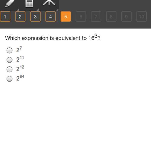 Which expression is equivalent to 16^3?