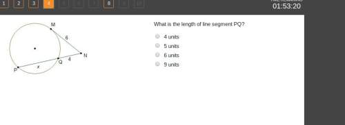 Plz  what is the length of line segment pq?  4 units 5 units 6 units&lt;