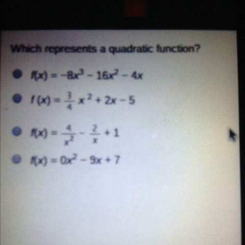 Which represents a quadratic function ?