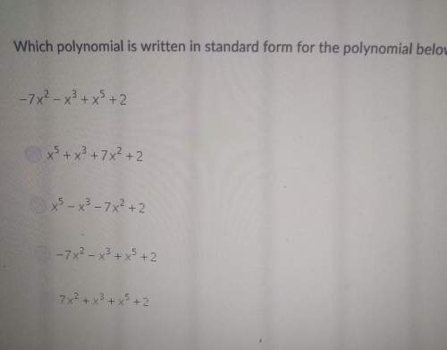 Which polynomial is written in standard form for the polynomial below?
