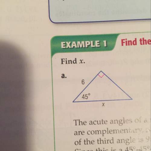 How do you find x for a 45-45-90 triangle