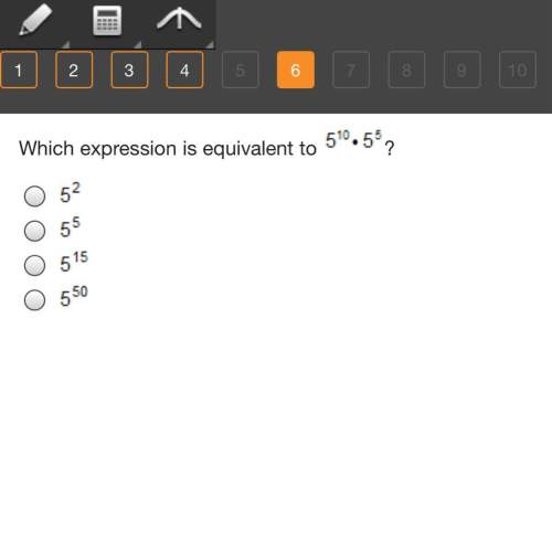 Which expression is equivalent to 5^10•5^5?