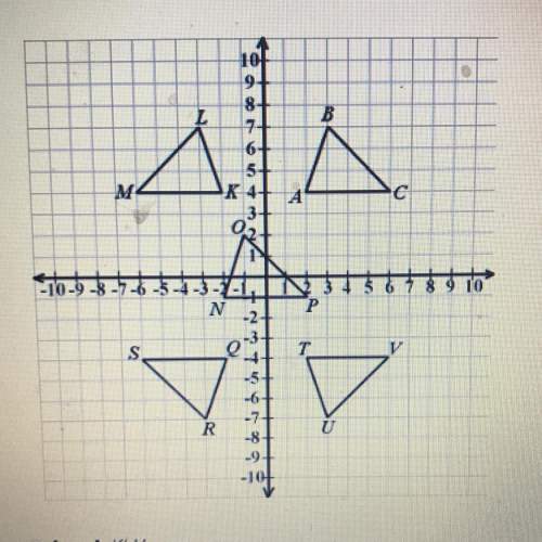Asap! giving  which triangle is a reflection of triangle abc over the y-axis?