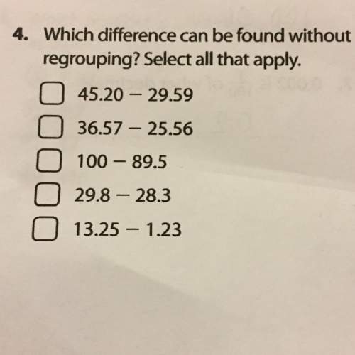 Which difference can be found without regrouping?