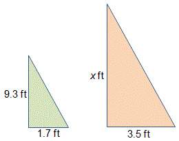 Consider the enlargement of the triangle. rounded to the n