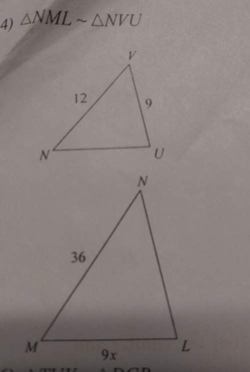 Solve for x. the triangles in each pair are similar.