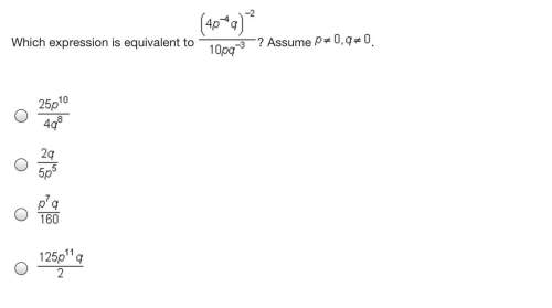 Which expression is equivalent to the equation above