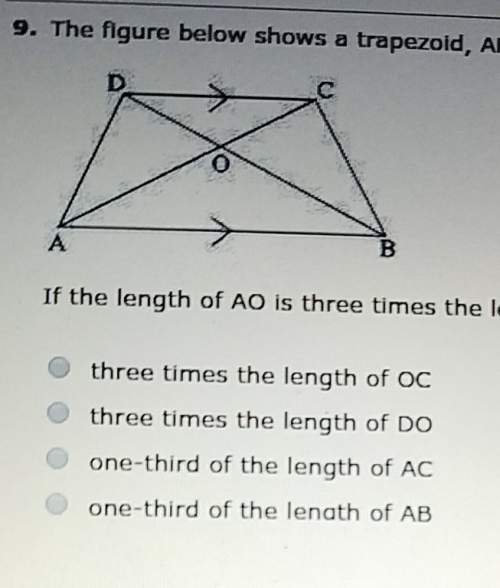 If the length of ao is three time the length of co, the length of dc is