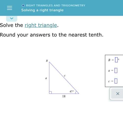Solving a right triangle ‼️ (round to the nearest tenth) can someone me find b,a, and c ❓
