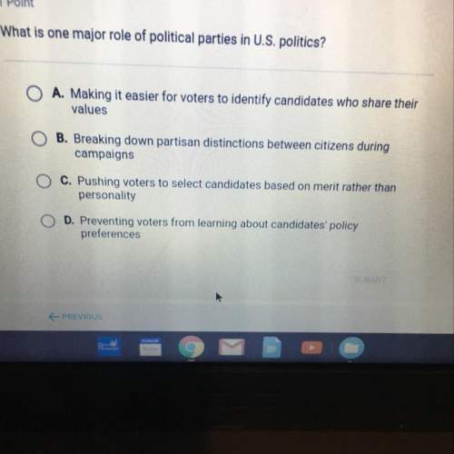 What is one major role of political parties in u.s politics?
