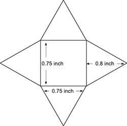 (05.07 mc) the net of a square pyramid is shown:  what is the su