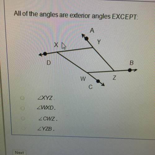 All of the angles are exterior angles except: