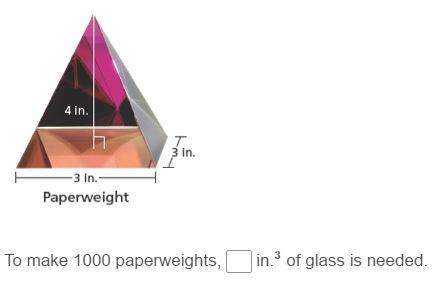 How much glass is needed to manufacture 1000 paperweights?