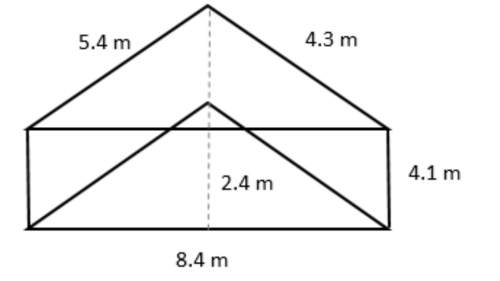 To the nearest hundredth, what is the surface area of the triangular prism?  a) 74.91 m2