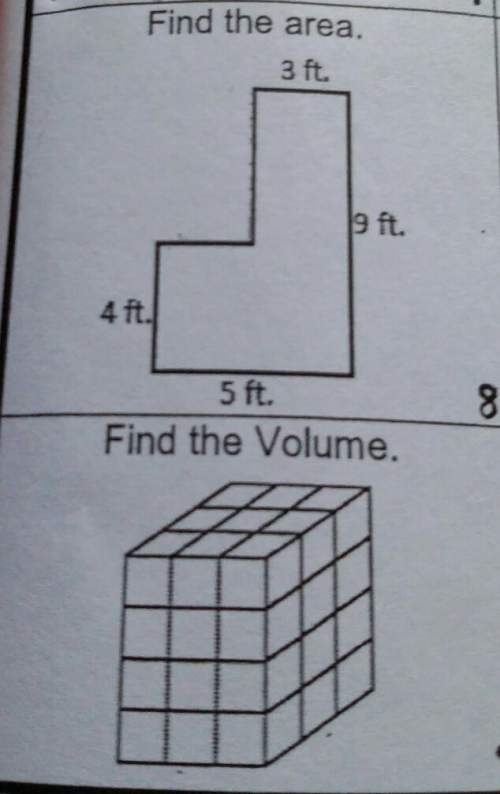 Find the area of 8 and the volume of 9.