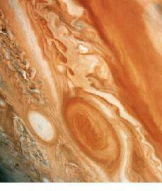 Jupiter's famous "red spot" is actually a storm taking place on the planet. the storm is so large th
