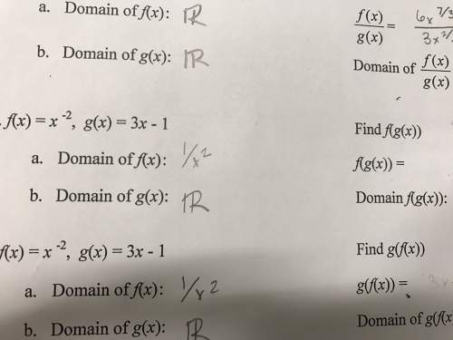 If f(x)= x^-2, and g(x)=3x-1 whats the domain of f(g(
