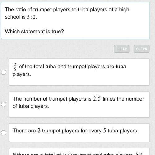The last one that’s cut out says if there are a total of 100 trumpet and tuba players, 52