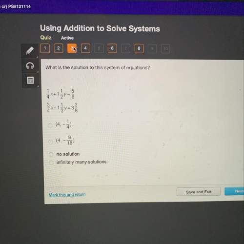 What is the solution to this system of equations?  (4. - o (4.- o no solution