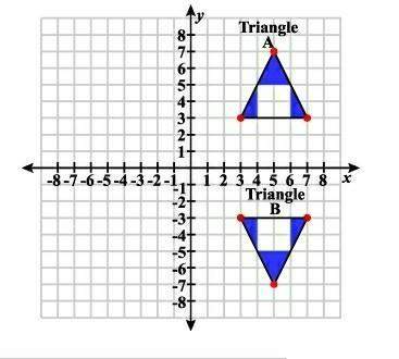 Which sequence of transformations shows that triangle a is congruent to triangle b? a: