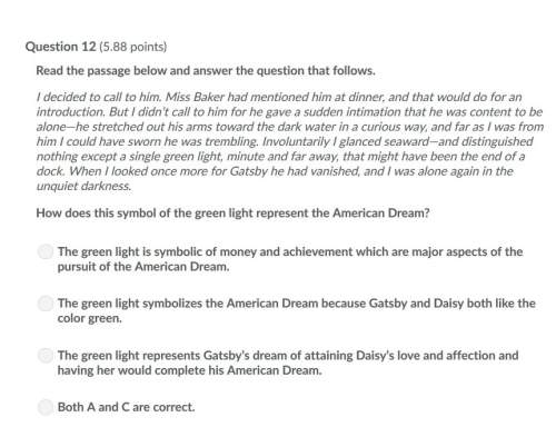 This is from the great correct answer only !  read the passage below and answer the que