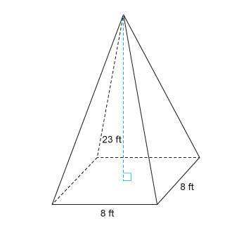 What is the approximate volume of the pyramid?  a. 184 ft3