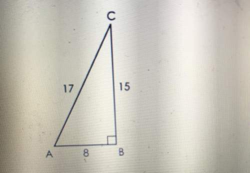 Aright triangle abc is shown. use any trigonometric ratio, find the measure of angle a to the neares