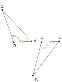 Which of these triangle pairs can be mapped to each other using a translation and a rotation about p