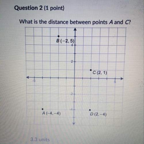 What is the distance between points a and c