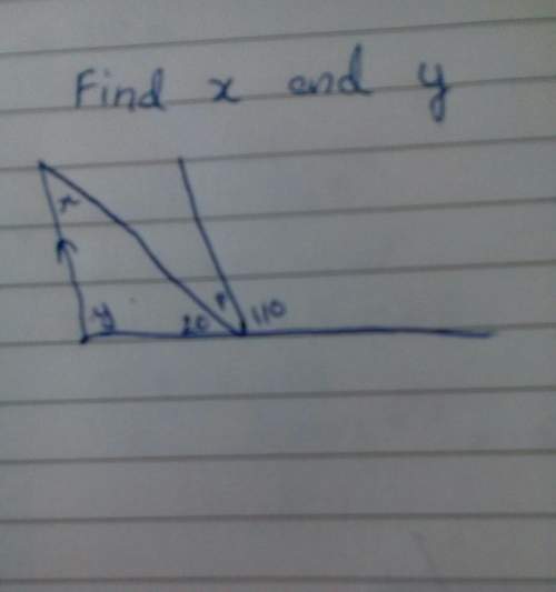 Find x and y in the following figure: