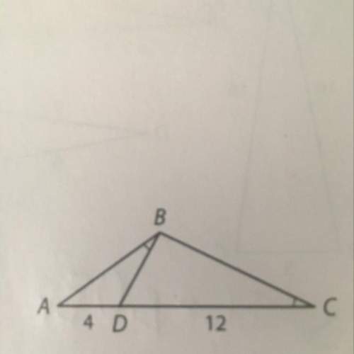 Identify two similar triangles in the figure, and explain why they are similar. then find ab.&lt;