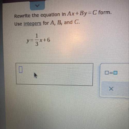 Rewrite this equation in ax+by=c form.