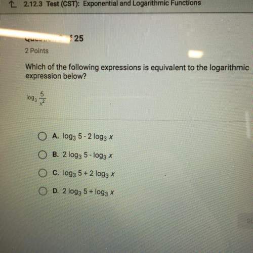 Which of the following expressions is equivalent to the logarithmic expression below? measap