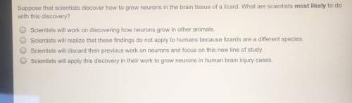Suppose that scientists discover how to grow neurons in the brain tissue of a lizard. what are scien